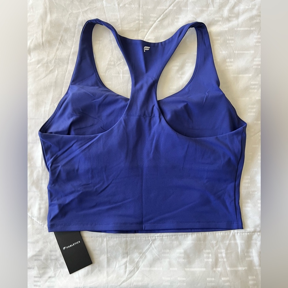 NEW - Fabletics Anywhere Built-In-Bra Tank in Nightfall Blue - Picture 2 of 13